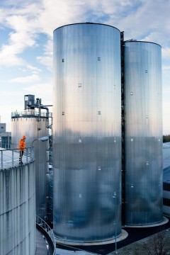 Hochdruck-Wärmespeicher am Gelände des Kraftwerks Simmering, Quelle: Wien Energie/Ian Ehm