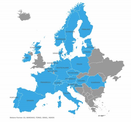 Partnerländer und -regionen der Joint Programming Platform Smart Energy Systems