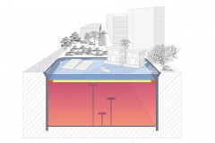 Two variants for coverage of the storage basin, source: AEE INTEC