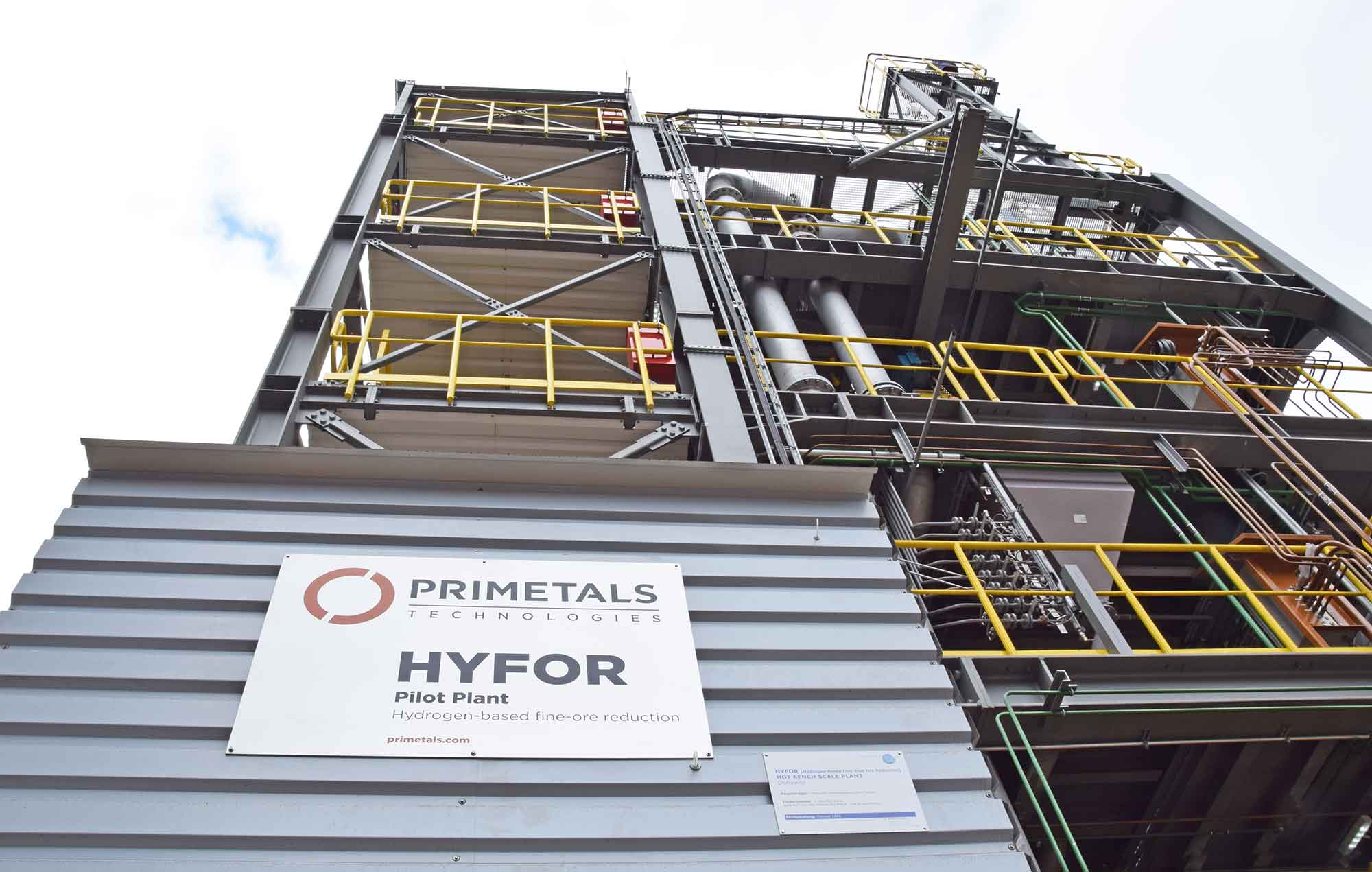 HYFOR® pilot plant – hydrogen-based technology for iron- and steelmaking; see page 6 Photo: primetals.com