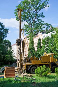 Drilling the test geothermal probe, photo: Heat Harvest consortium