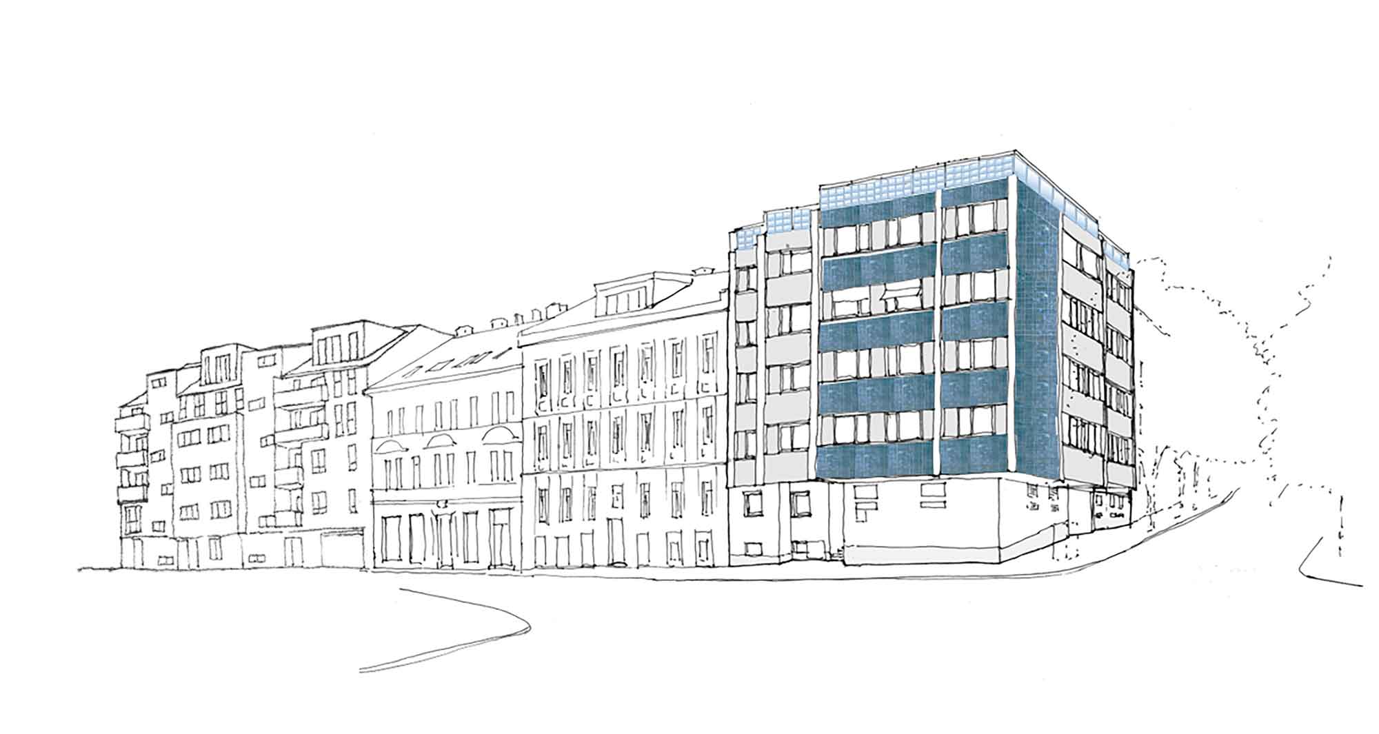 Gebäude im Quartier „SmartCity Baumgarten“, Abbildung: aap.architekten ZT-GmbH