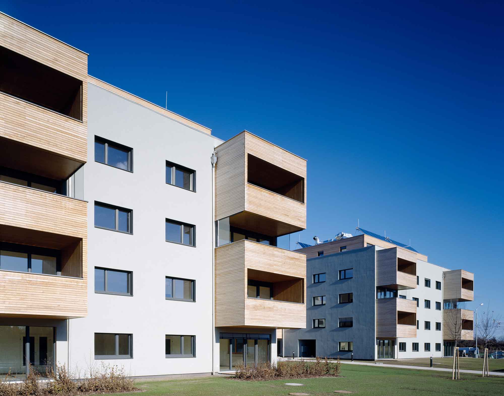 Timber passive house on Mühlweg, 1210 Vienna, photo: Bruno Klomfar