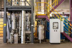 The plant uses an amine process to separate carbon dioxide from the flue gases resulting from iron production, photo: voestalpine Stahl GmbH
