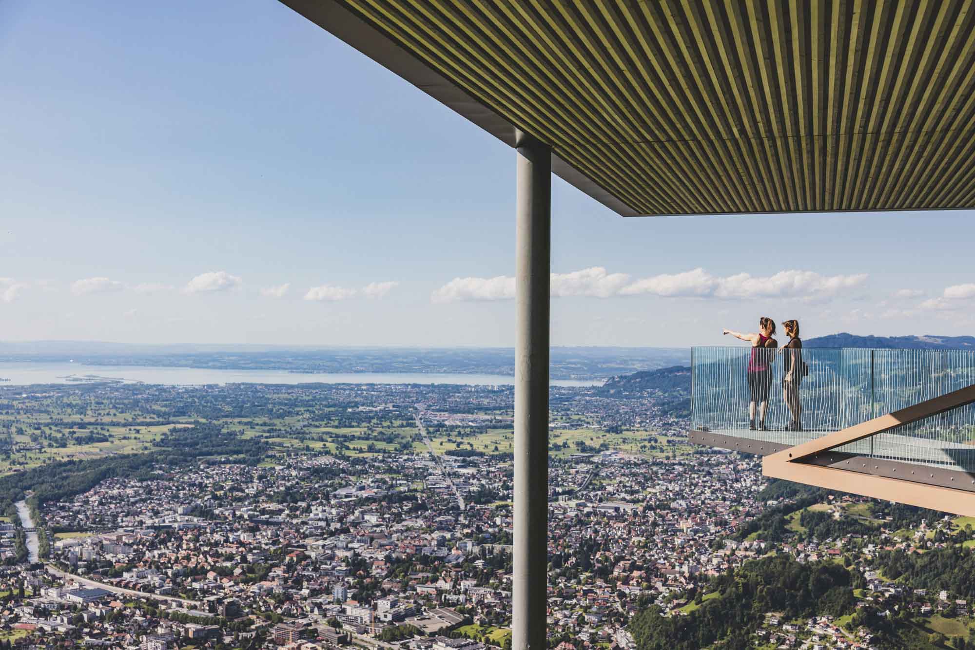Ausblick vom Berg in Richtung Bodensee