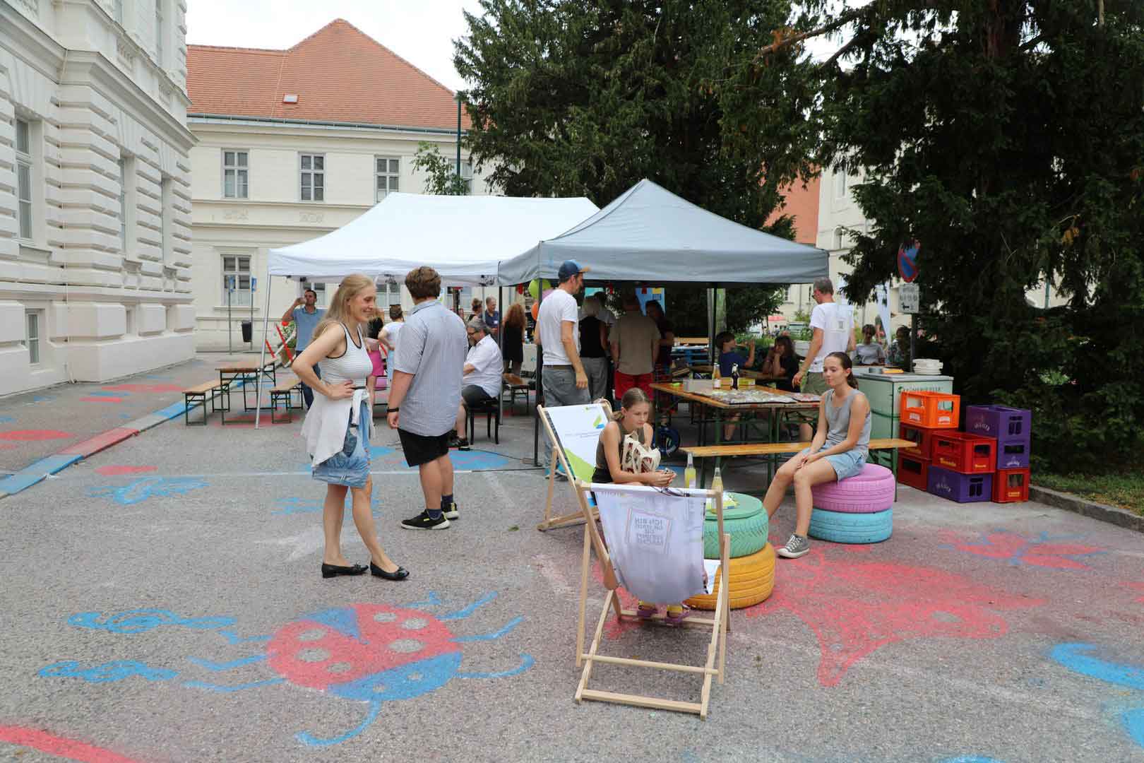 Pop-up-Aktion Hafnerplatz in Krems